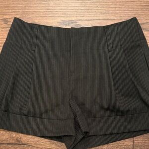 Black Pinstripe Women's Shorts